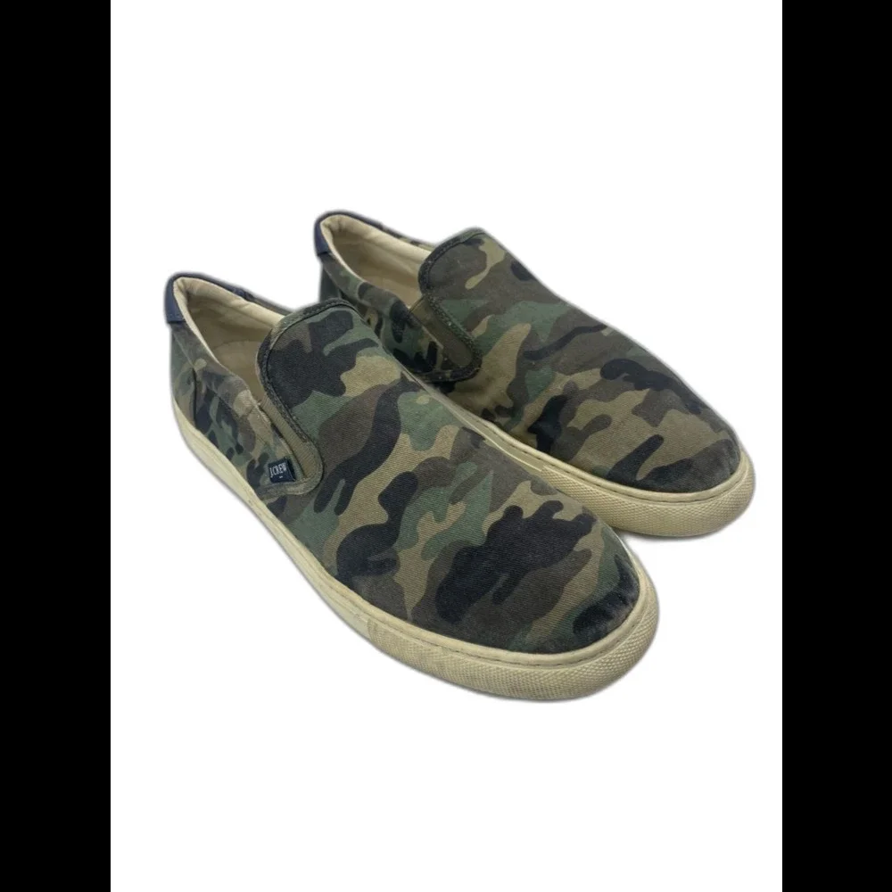 J.Crew‎ Men's Explorer Camo Canvas Slip-on Sneakers Sz 11